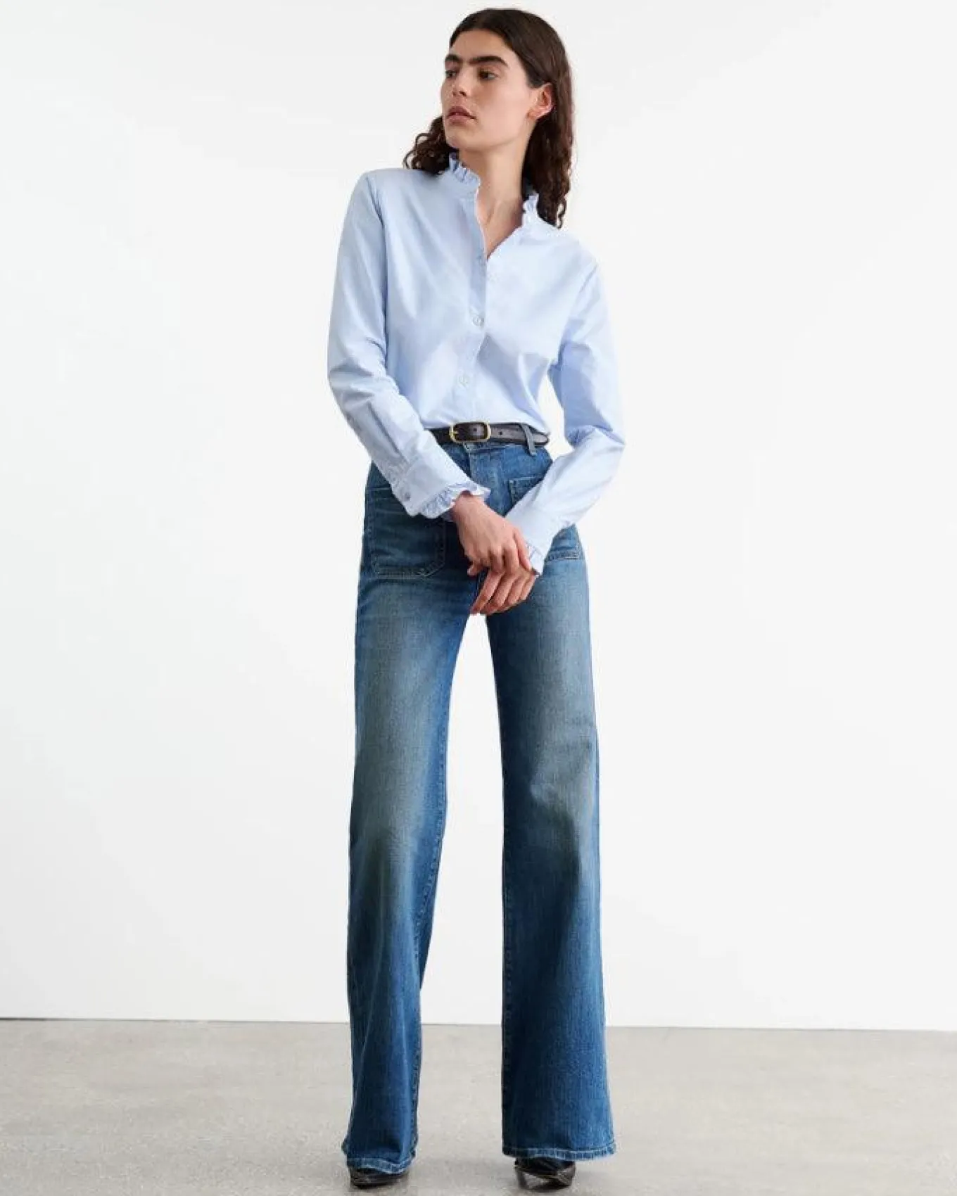 Nili Lotan Lydia Shirt Light Blue