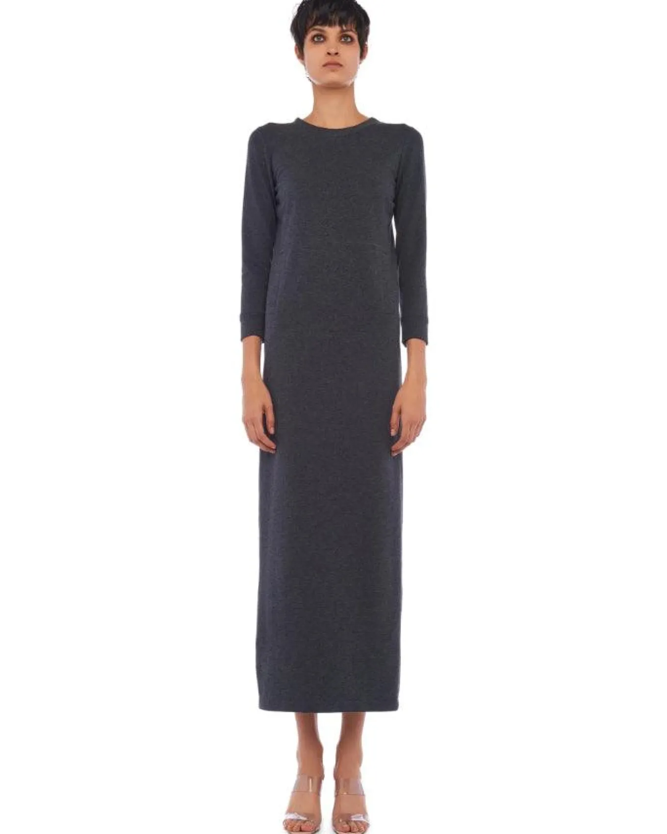 Norma Kamali 3/4 Sleeve Terry Gown