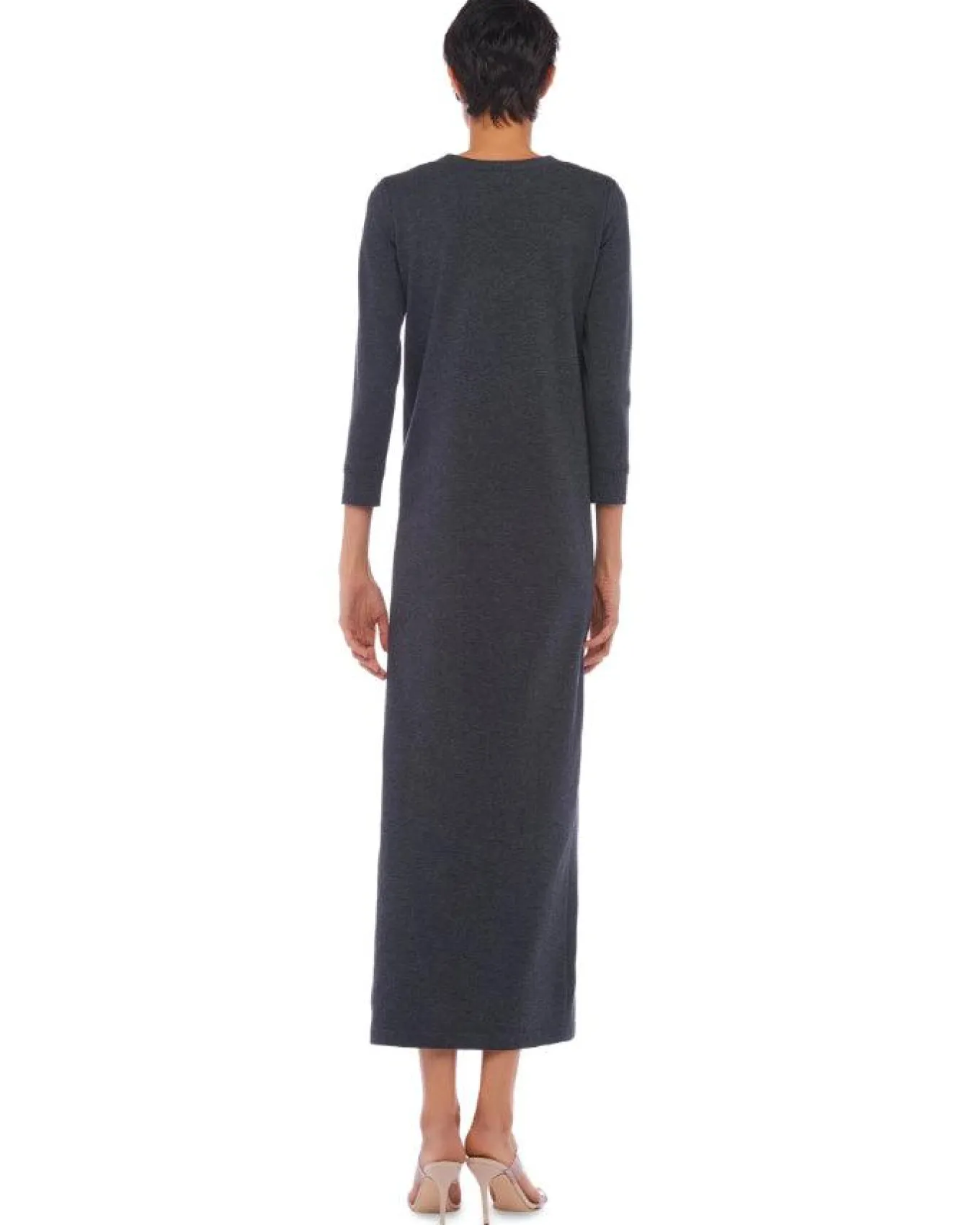 Norma Kamali 3/4 Sleeve Terry Gown