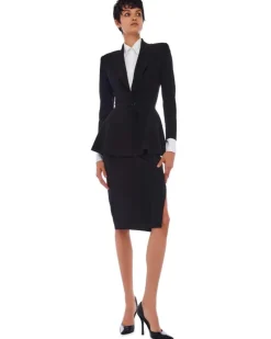 Norma Kamali Side Slit Skirt