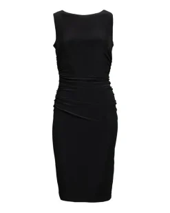 Norma Kamali Sleeveless Shirred Waist Dress