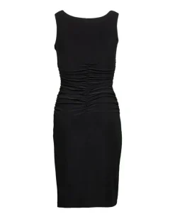 Norma Kamali Sleeveless Shirred Waist Dress