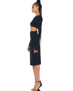 Norma Kamali Straight Skirt To Knee