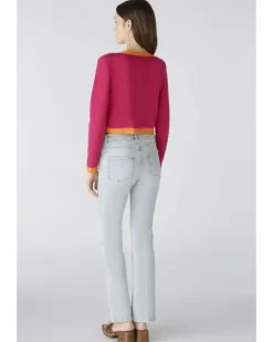 Oui Contrast Trim Cardigan