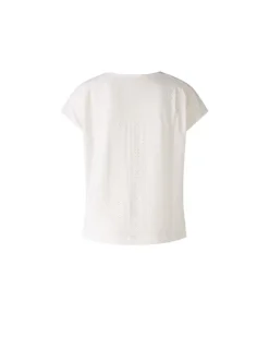 Oui Eyelet Cap Sleeve Tee