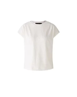 Oui Eyelet Cap Sleeve Tee