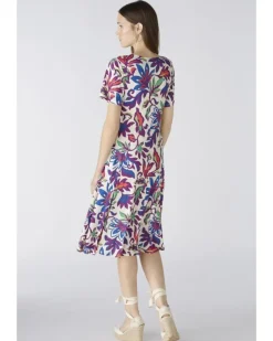 Oui Floral Wrap Style Dress
