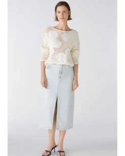 Oui Maxi Denim Skirt