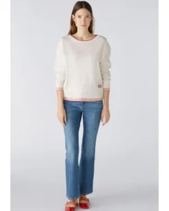 Oui Mini Heart Trim Pullover