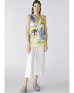Oui Summery Motif Print Tank Top