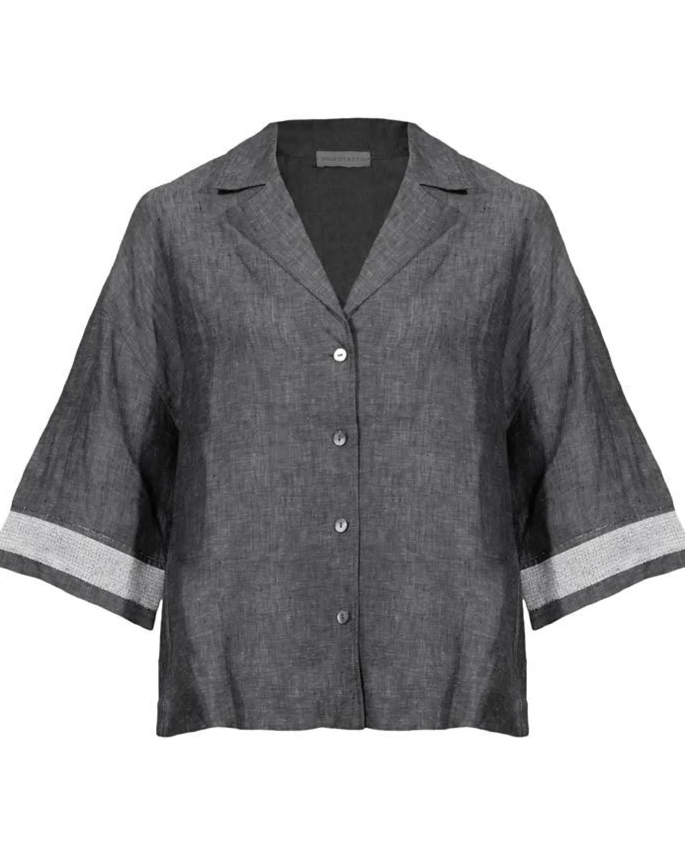 Purotatto Linen Sparkle Sleeve Shirt