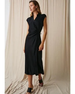 Rails Alai Satin Wrap Dress