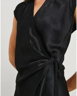Rails Alai Satin Wrap Dress