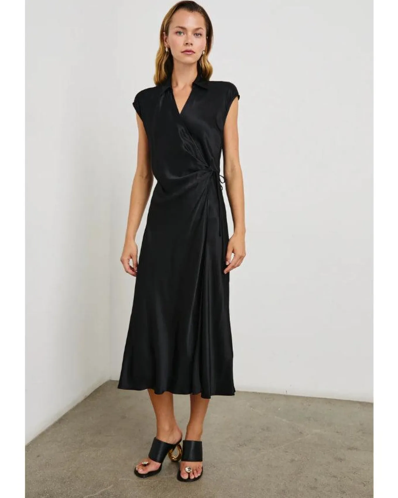 Rails Alai Satin Wrap Dress