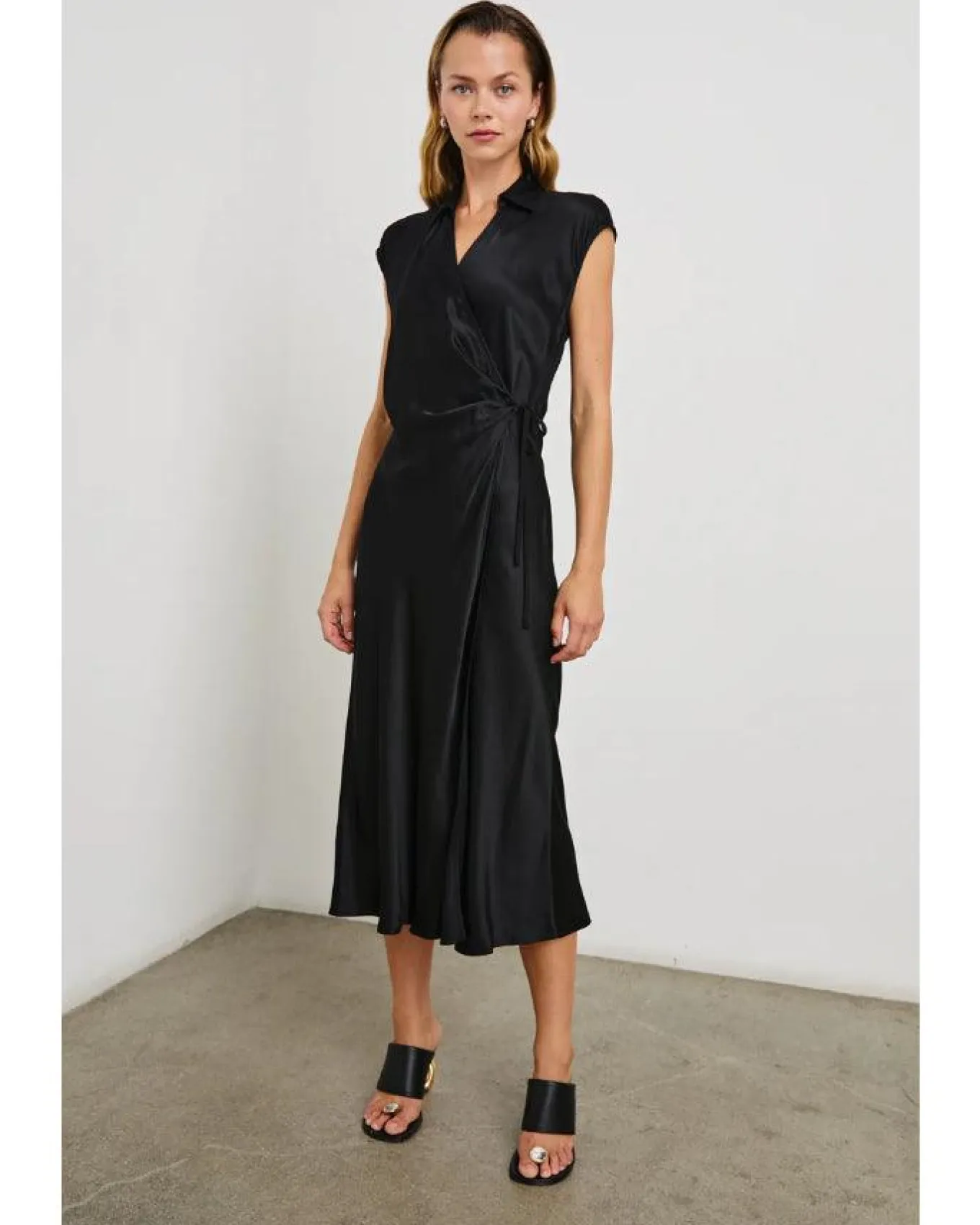 Rails Alai Satin Wrap Dress