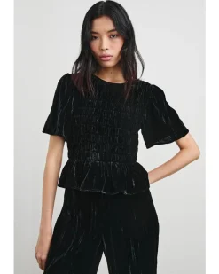 Rails Crinkle Velvet Top