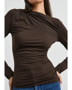 Rails Joelle Espresso Ruched Top