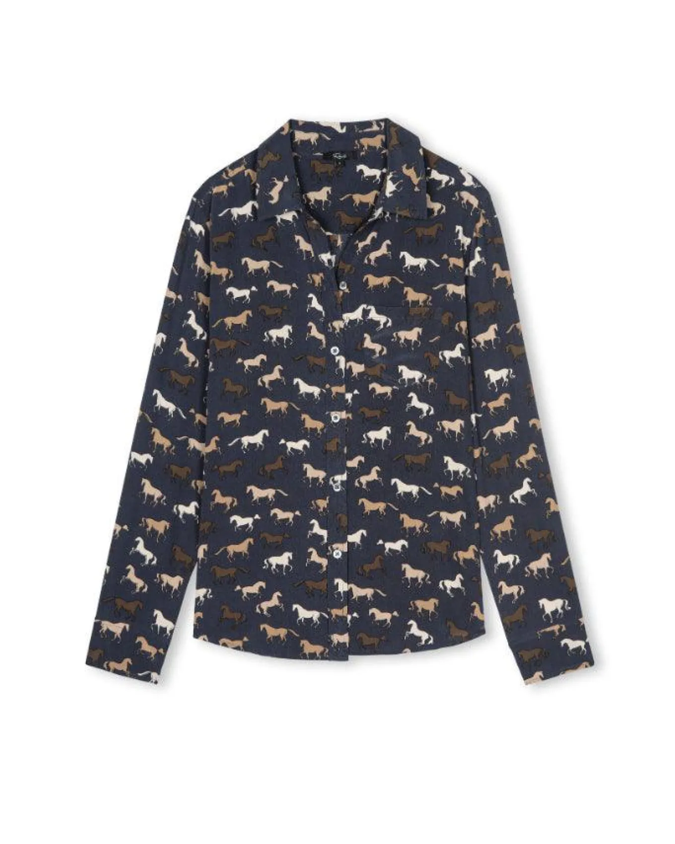 Rails Kate Silk Horses Print Shirt