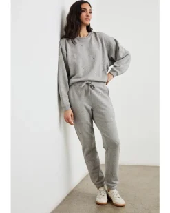 Rails Varsity Champagne Embroidery Sweatshirt