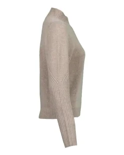 Repeat Mock Neck Puff Sleeve Cashmere Sweater