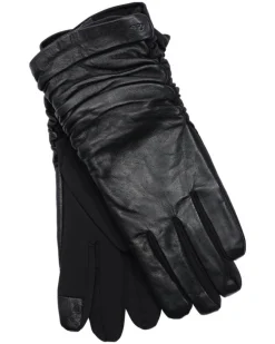 Ruched Leather Glove