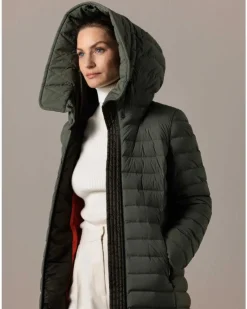 Ruth Knee Length Hooded Down Coat