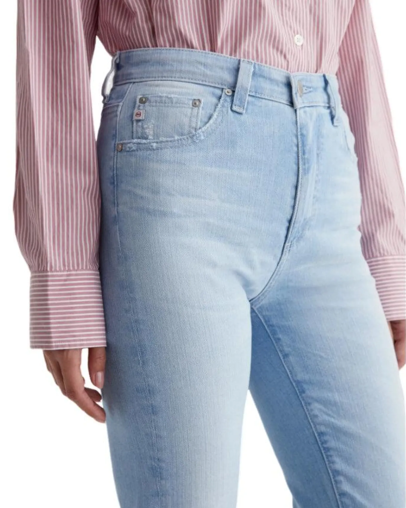 Saige Cropped Wide Turned Up Hem Jeans