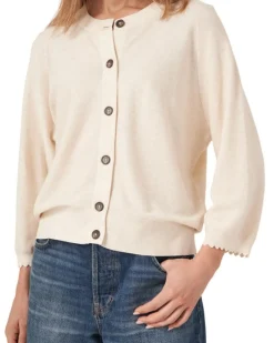 Scalloped Sleeve Hem Cardigan