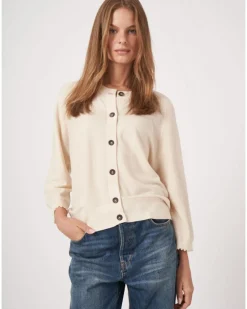 Scalloped Sleeve Hem Cardigan