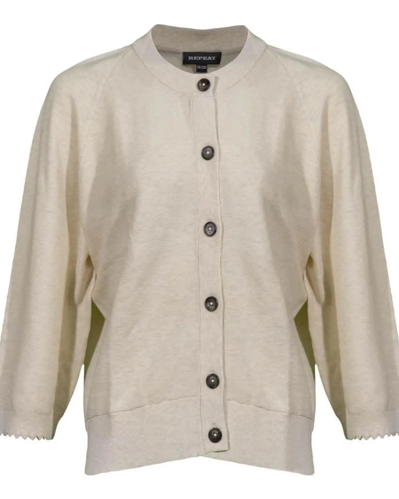 Scalloped Sleeve Hem Cardigan