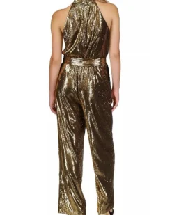 Sequin Halter Wide Leg Jumpsuit