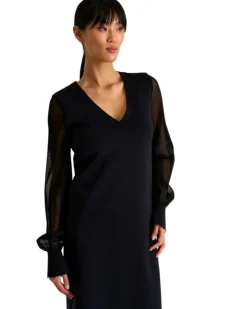 Shan - Sofia Sheer Sleeve Elegant Dress