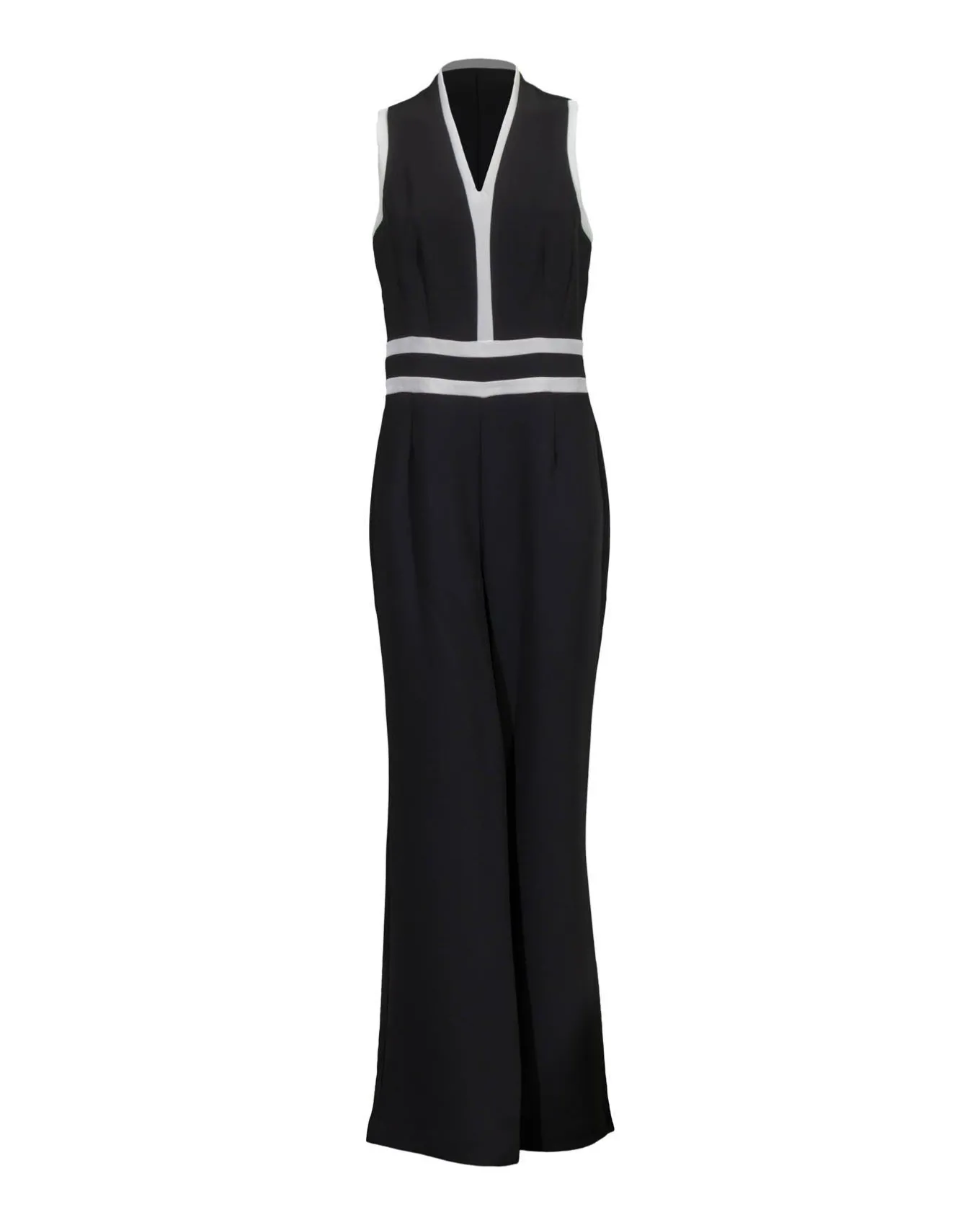 Sleeveless Contrast Trim Jumpsuit