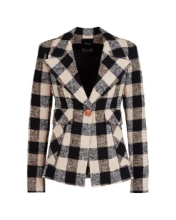 Smythe Cut-Away Check Blazer