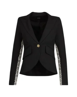 Smythe One Button Graphic Tuxedo Stripe Blazer
