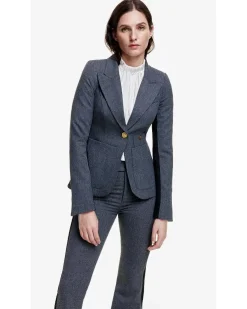 Smythe Patch Pocket Tux Black Stripe Blazer