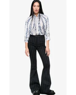 Smythe Striped Bootcut Denim Pant