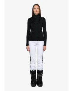 Sportalm Pattern Front Zip Split Neck Pullover