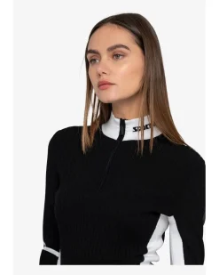 Sportalm Rib Knit Stand Collar Sweater With Contrast Details