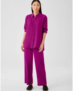 Straight Ankle Silk Georgette Pant
