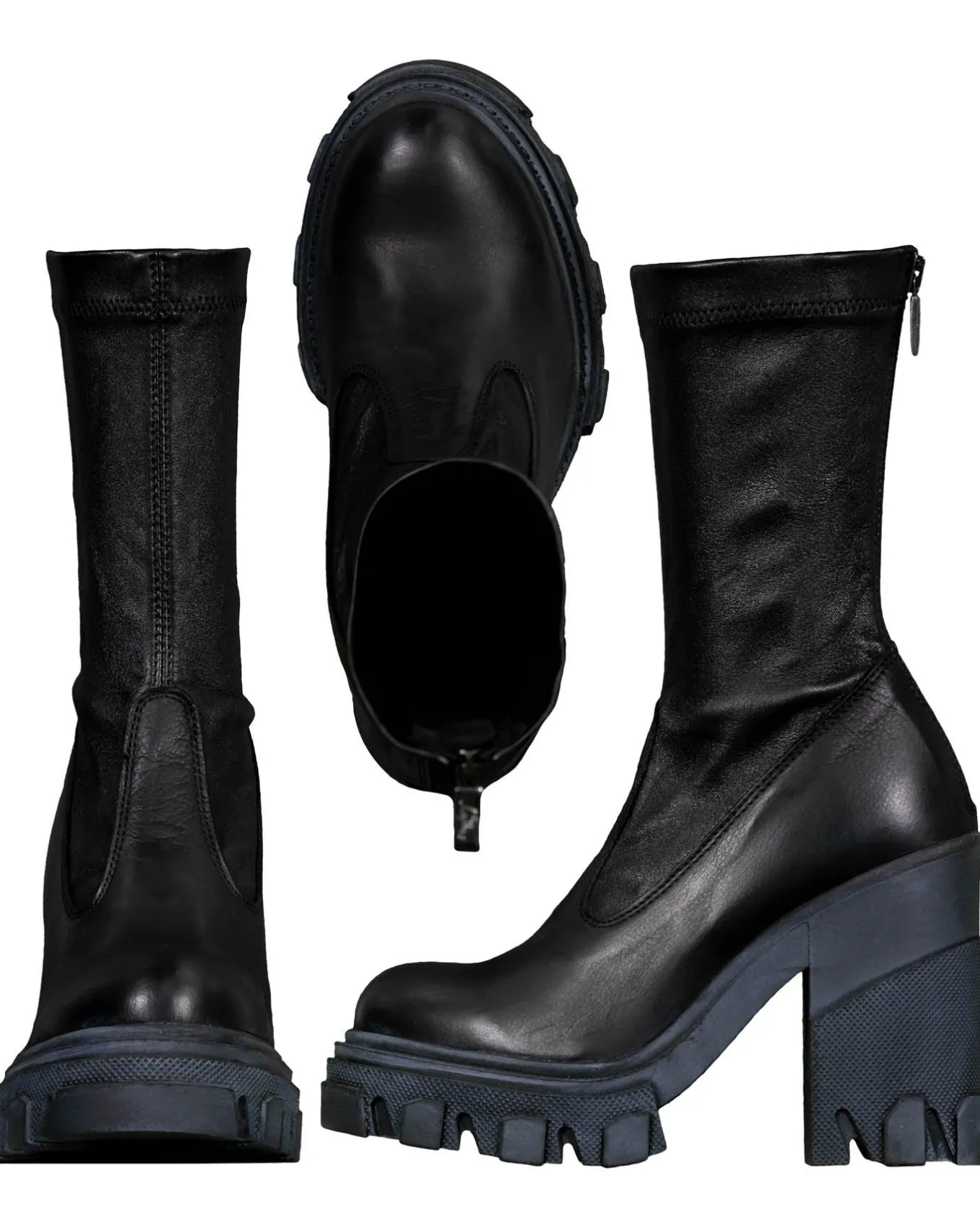 Stretch Leather Boot