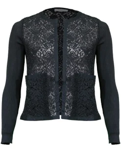 Tonet Embroidered Sheer Knit Cardigan
