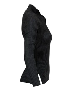 Tonet Rib Merino Polo Pullover