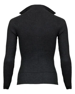 Tonet Rib Merino Polo Pullover