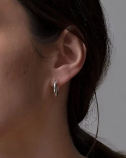 Toni Small Hinged Siliver Hoops