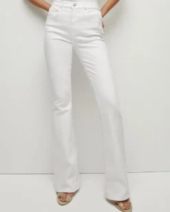 Veronica Beard Beverly Skinny Flare Jeans White