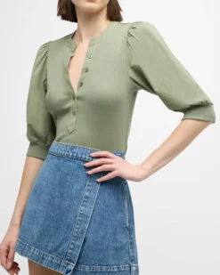 Veronica Beard Coralee Top Sage