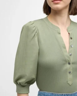 Veronica Beard Coralee Top Sage