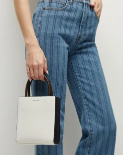 Veronica Beard Crosbie Wide Leg Striped Jeans