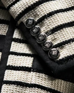 Veronica Beard Foster Striped Dickey Jacket